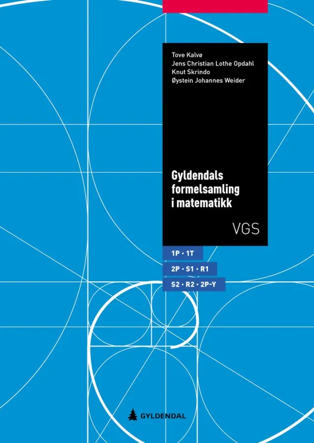 Gyldendals formelsamling i matematikk 1T, 1P/2P, 2P-Y, S1/S2, R1/R2 - 9788205568433